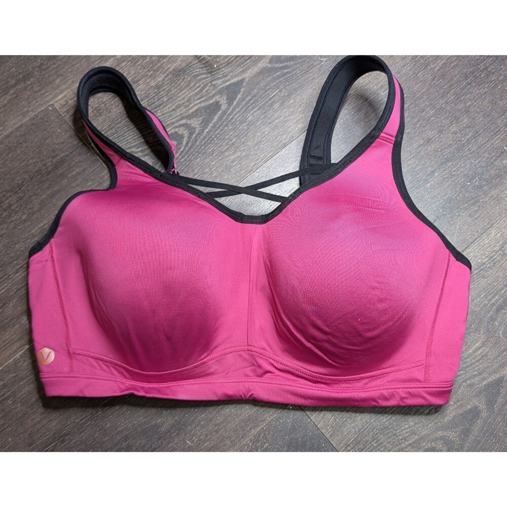 Lane Bryant Livi Active Underwire Full Coverage Bra 42D Pink Black (763D